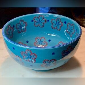 SIGNATURE HOUSEWARES BOWL SOUP CEREAL BOHEMIA BLUE FLORAL NEW 6 INCH 21oz